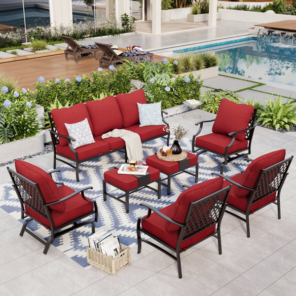 Red Barrel Studio® 9person Outdoor Conversation Sofa Set Furniture Wayfair